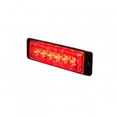 Durite 0-441-05 R65 Slimline High Intensity 6 Red LED Warning Light (20 flash patterns) PN: 0-441-05